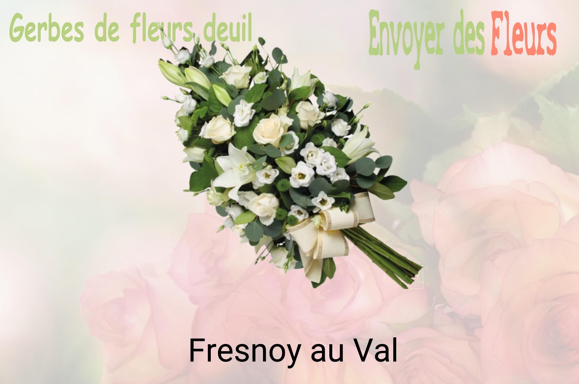 Gerbe de fleurs de deuil livrée à Fresnoy-au-Val